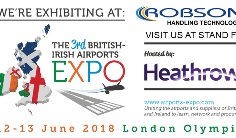 Robson welcomes you to join them on stand #F9 at The British-Irish Airports Expo, 11-12 June