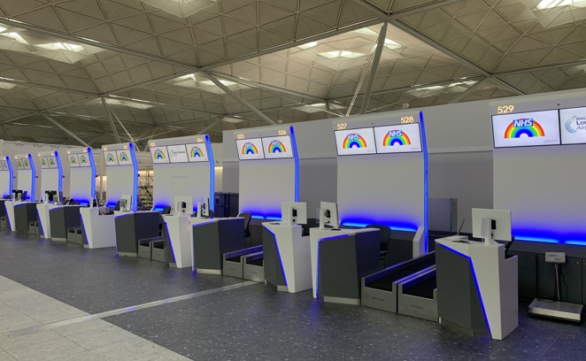 Airport check-in counters  Airport check-in counters