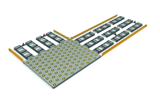 System Level 100 - Budget cargo handling system, for manual manoeuvring of ULD’s. System Level 100 - Budget cargo handling system, for manual manoeuvring of ULD’s.