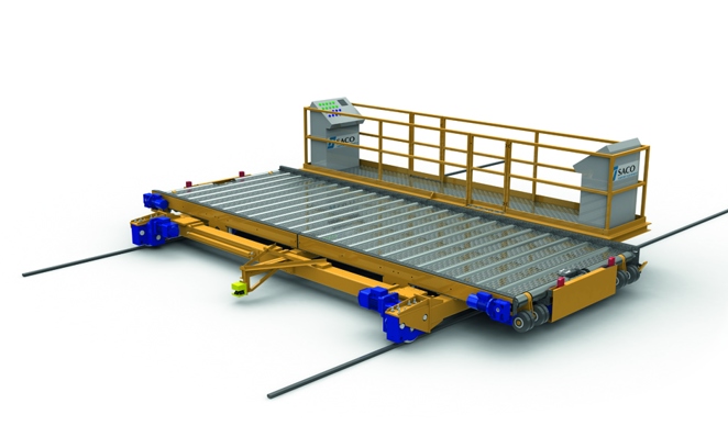 TRANSFER VEHICLES (TV) - Transfer Vehicles for automatically receiving, holding and transferring ULD’s in a single level storage deck system. 