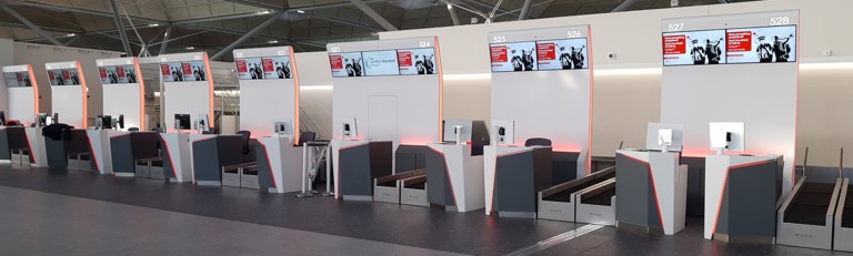 Airport check in lanes Airport check in lanes
