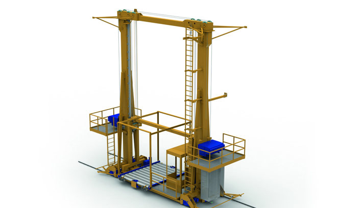 ELEVATING TRANSFER VEHICLES - Elevating Transfer Vehicles for auto receiving, holding, transferring ULD’s in a multi level storage deck system.