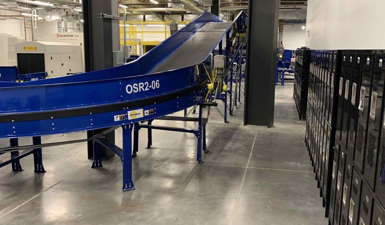 Airport baggage handling transport system
