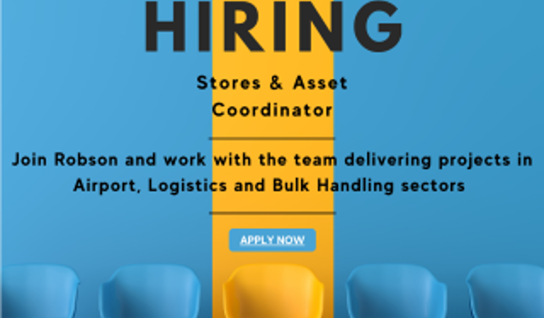 We are Hiring! Stores & Asset Coordinator